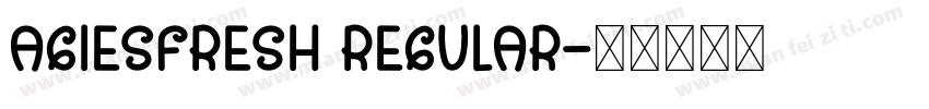 AgiesFresh Regular字体转换